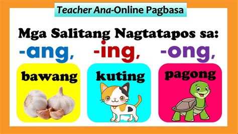 salitang nagtatapos sa ing|Matutong Bumasa ll Mga Salitang Nagtatapos sa .